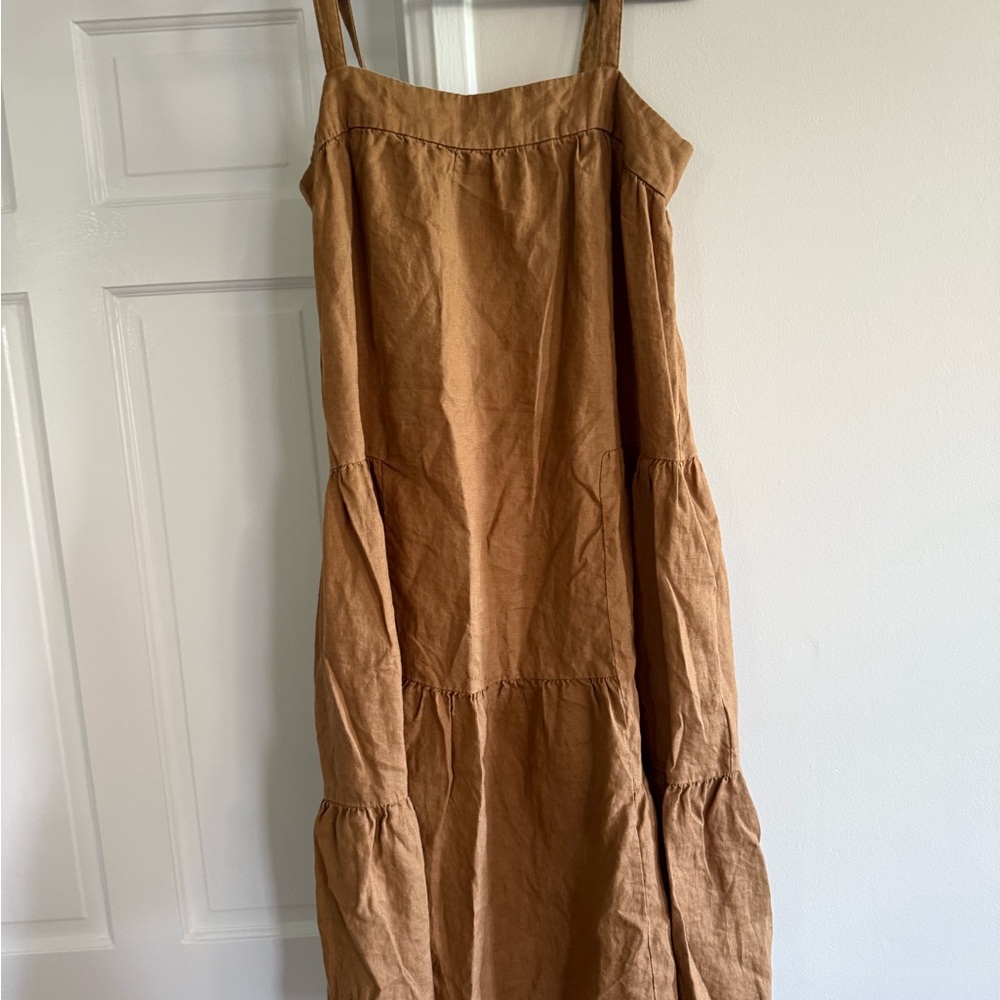 Quince Tan Midi Dress